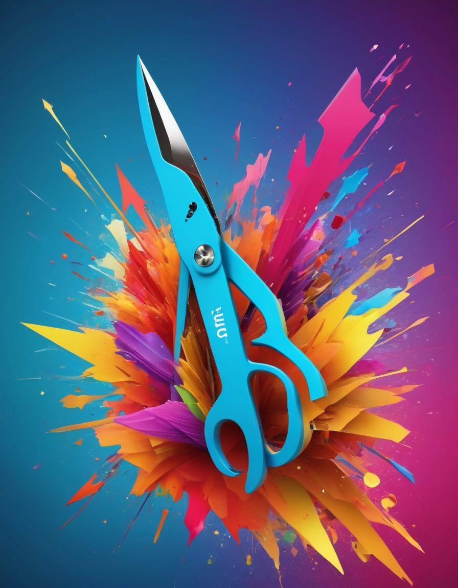 A visually striking illustration of a PDF document morphing into a vibrant JPEG image, showcasing a dynamic transformation with colorful splashes and pixelated effects. Incorporate tool elements like scissors and conversion arrows around the documents to emphasize the concept of change. An abstract background with digital patterns to convey technology and creativity. super-realistic. vibrant colors. 3D.